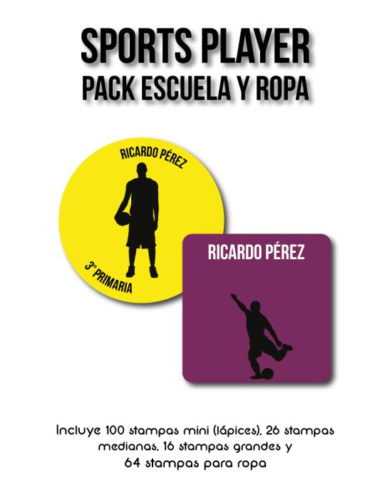Pack Ropa y Escuela Sports Player | Pack Ropa y Adheribles