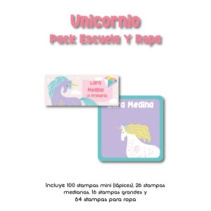Pack Ropa y Escuela Unicornio
