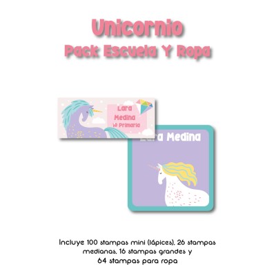 Pack Ropa y Escuela Unicornio