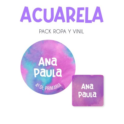 Pack Ropa y Escuela Acuarela