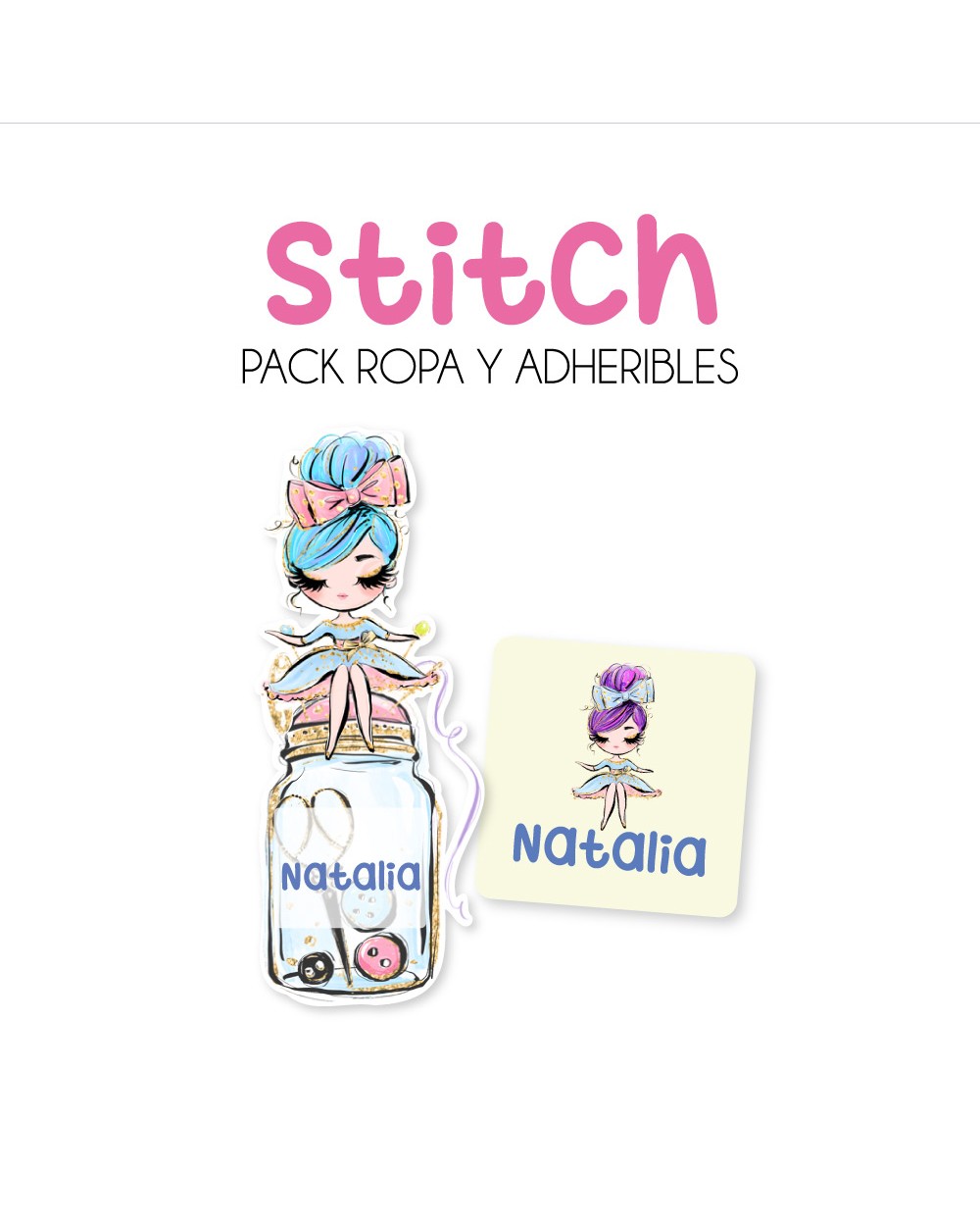 Pack Ropa y Escuela Stitch | Pack Ropa y Adheribles