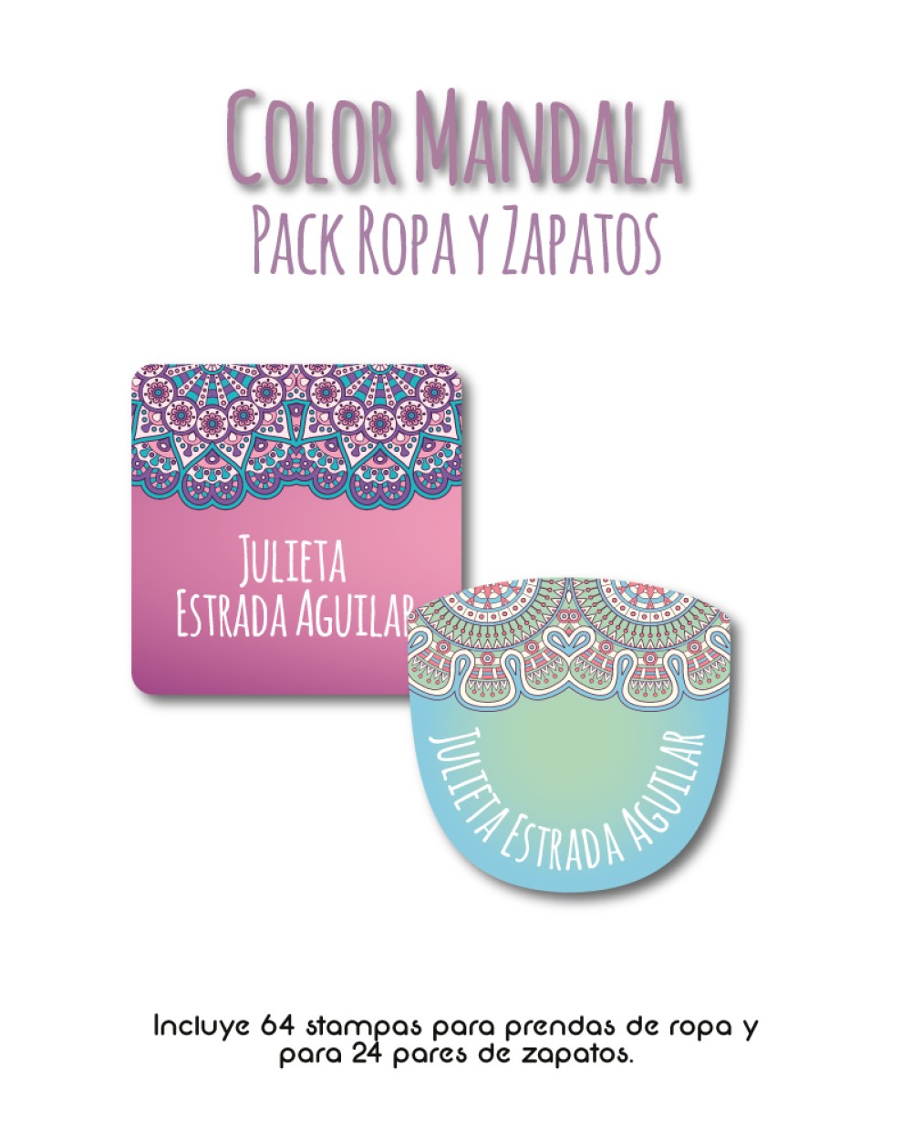 Pack Ropa y Zapatos Color Mandala | Pack Ropa y Zapatos Pack Ropa y Zapatos Color Mandala | Pack Ropa y Zapatos