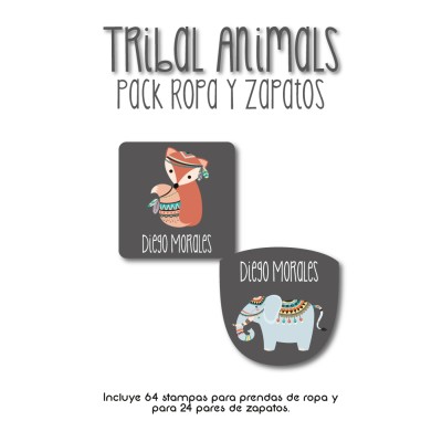 Pack Ropa y Zapatos Tribal Animals