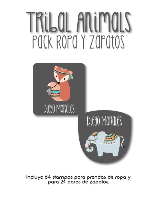 Pack Ropa y Zapatos Tribal Animals | Pack Ropa y Zapatos