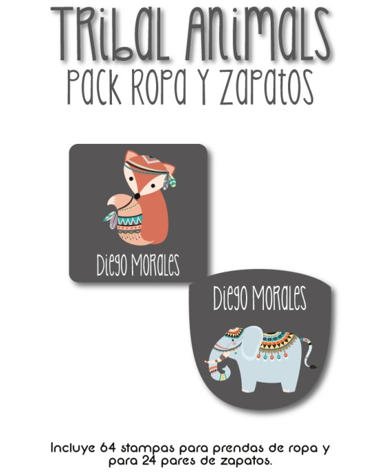 Pack Ropa y Zapatos Tribal Animals