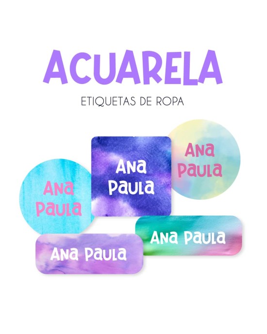 Pack Ropa y Escuela Acuarela | Pack Ropa y Adheribles