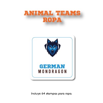 Ropa PLANCHABLES Animal Teams 