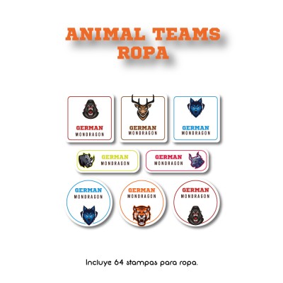 Ropa PLANCHABLES Animal Teams Ropa PLANCHABLES Animal Teams