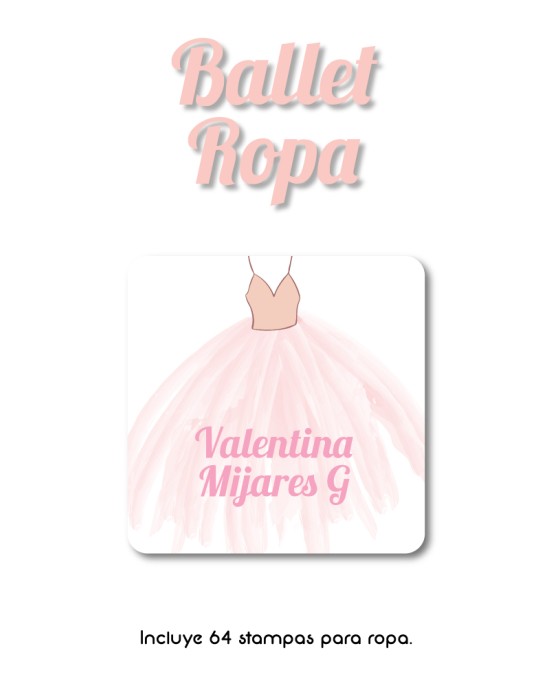 Ropa Ballet-Etiquetas Para Ropa