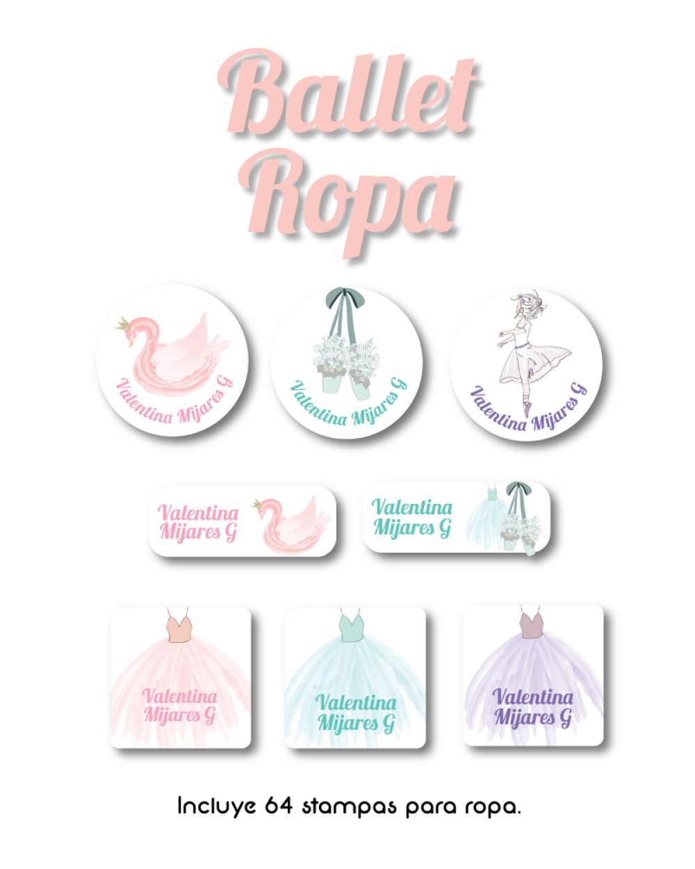 Ropa Ballet-Etiquetas Para Ropa Ropa Ballet-Etiquetas Para Ropa