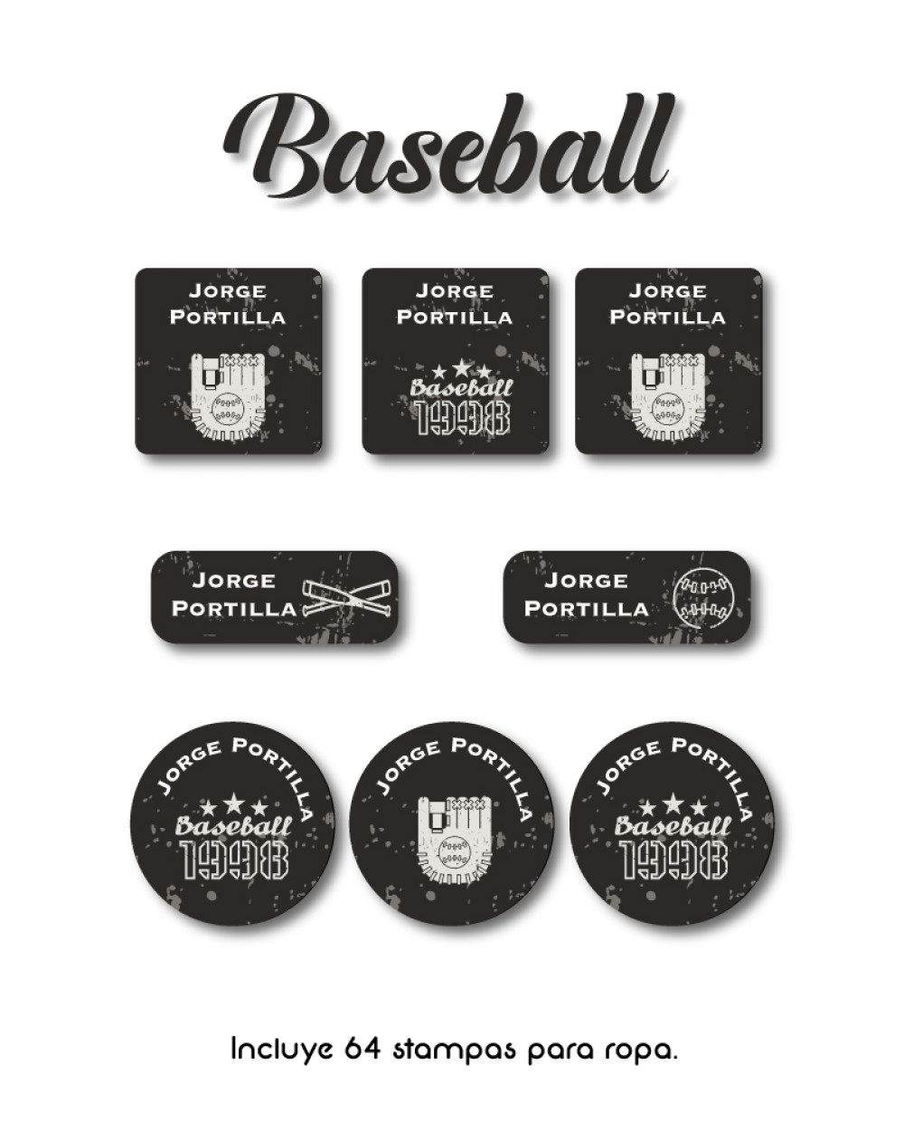 Ropa Baseball-Etiquetas Para Ropa Ropa Baseball-Etiquetas Para Ropa