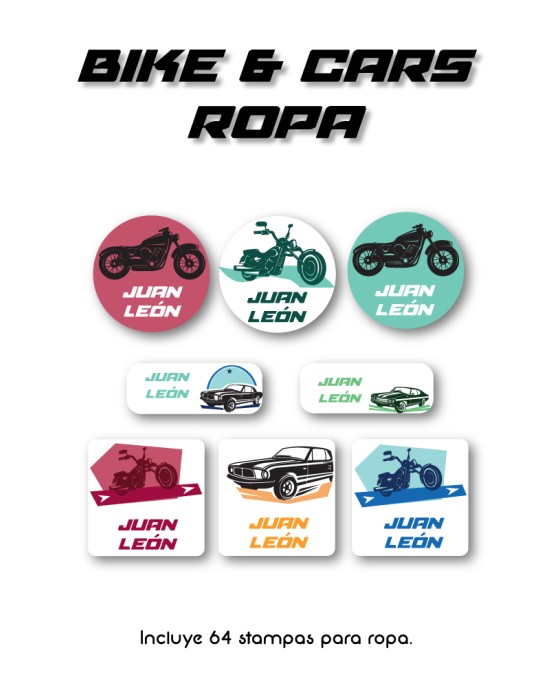 Ropa Bike and Car-Etiquetas Para Ropa