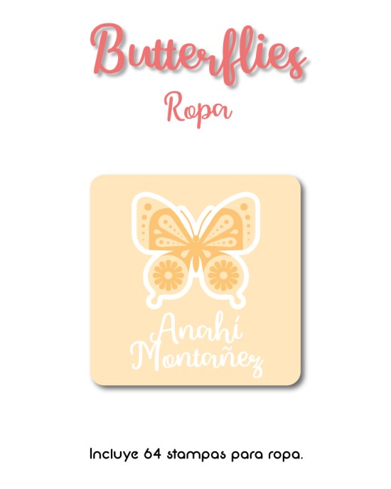 Pack Ropa y Escuela Butterflies | Pack Ropa y Adheribles