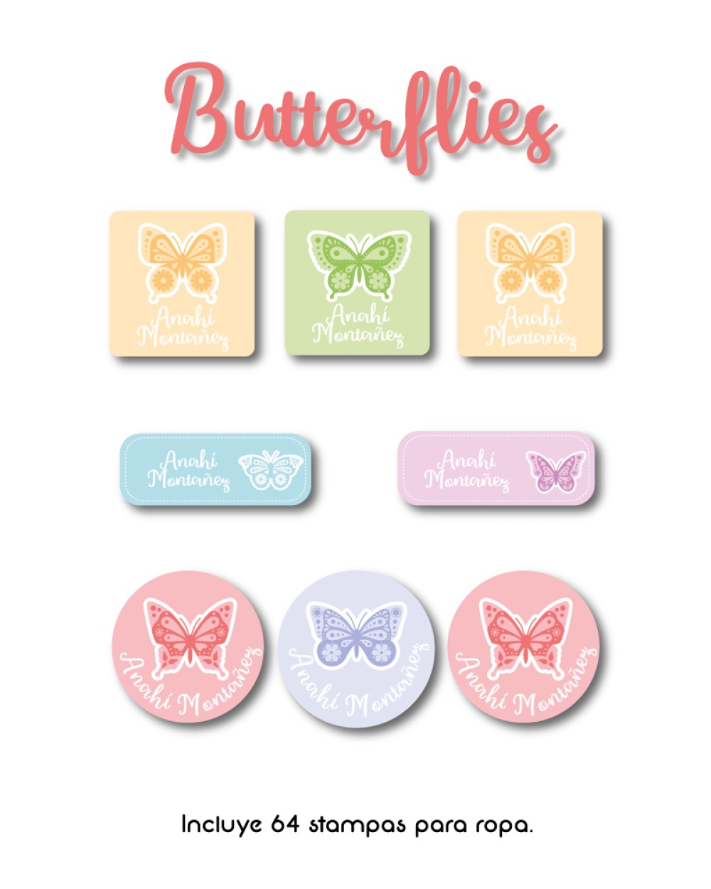 Ropa Butterflies-Etiquetas Para Ropa Ropa Butterflies-Etiquetas Para Ropa