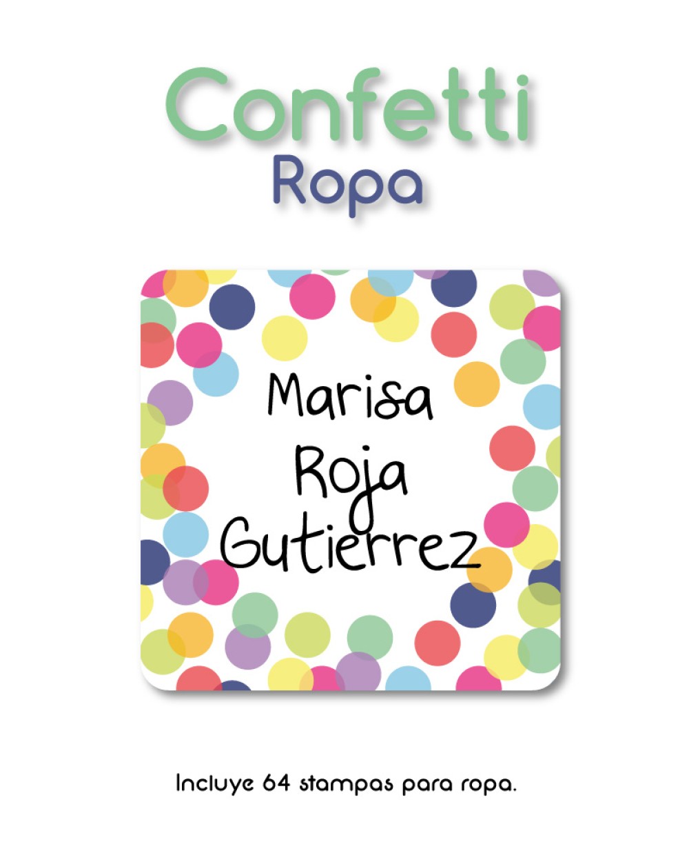 Ropa Confetti-Etiquetas Para Ropa Ropa Confetti-Etiquetas Para Ropa
