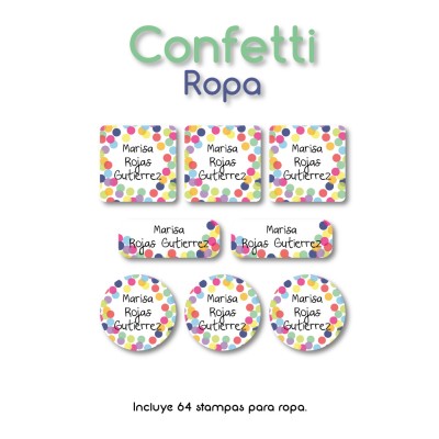 Ropa PLANCHABLES Confetti Ropa PLANCHABLES Confetti
