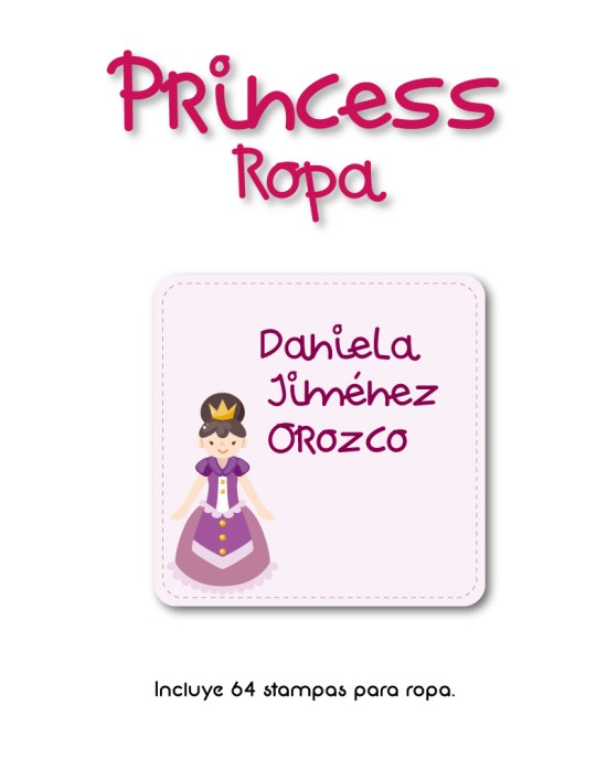 Ropa Princess-Etiquetas Para Ropa