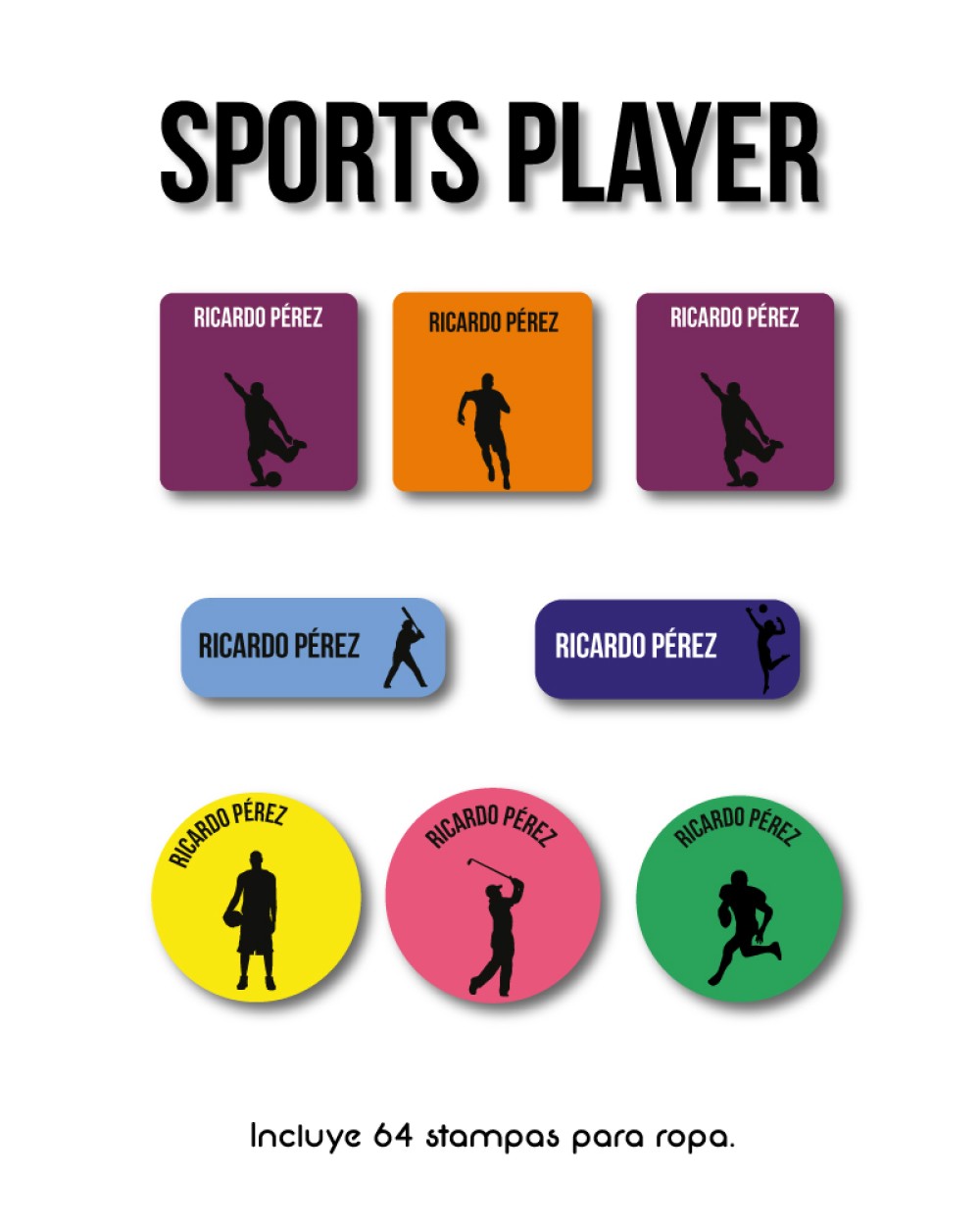 Ropa Sport Players-Etiquetas Para Ropa