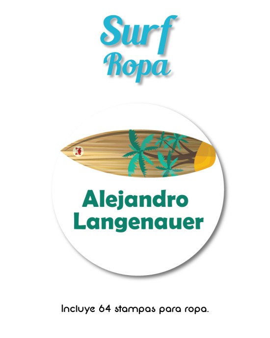 Ropa Surf-Etiquetas Para Ropa