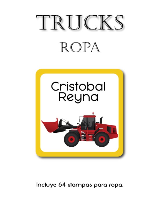 Ropa Trucks-Etiquetas Para Ropa