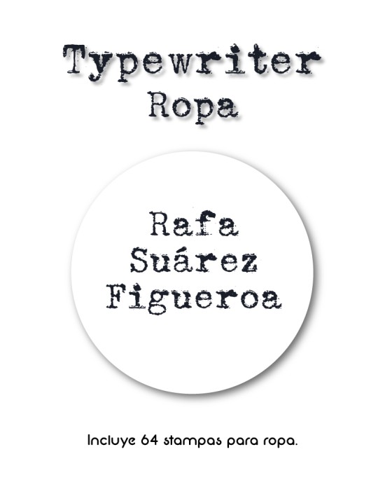 Ropa Typewriter-Etiquetas Para Ropa