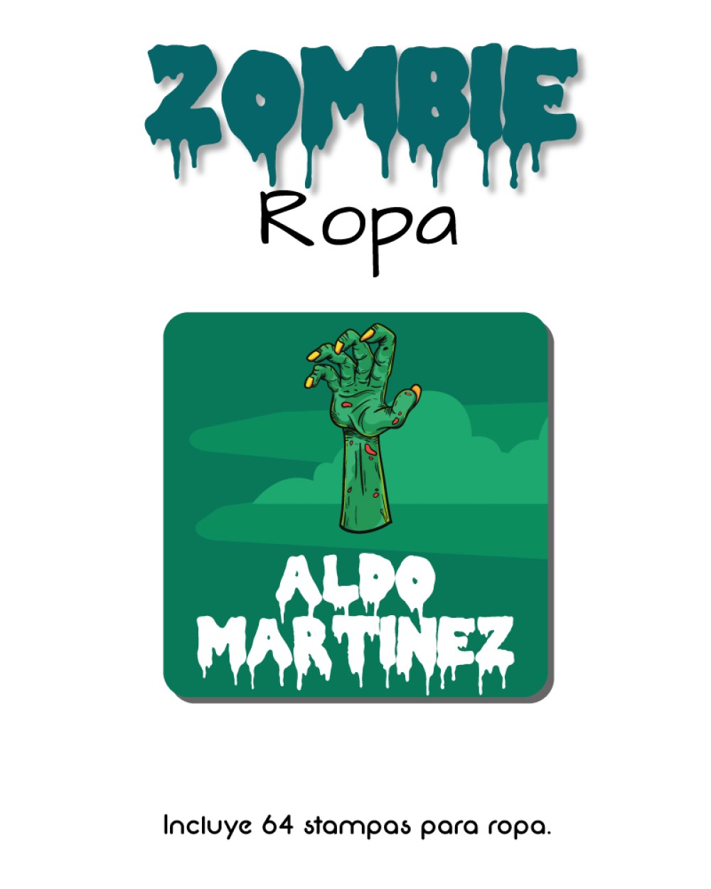 Ropa Zombie-Etiquetas Para Ropa Ropa Zombie-Etiquetas Para Ropa