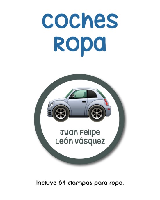 Pack Ropa y Escuela Coches | Pack Ropa y Adheribles