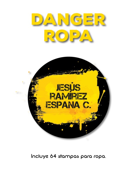 Ropa Danger-Etiquetas Para Ropa