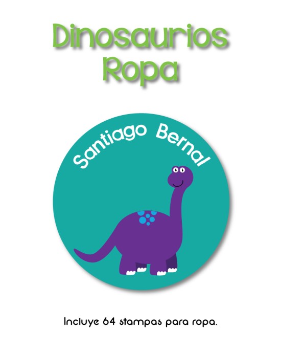 Ropa Dinosaurios-Etiquetas Para Ropa