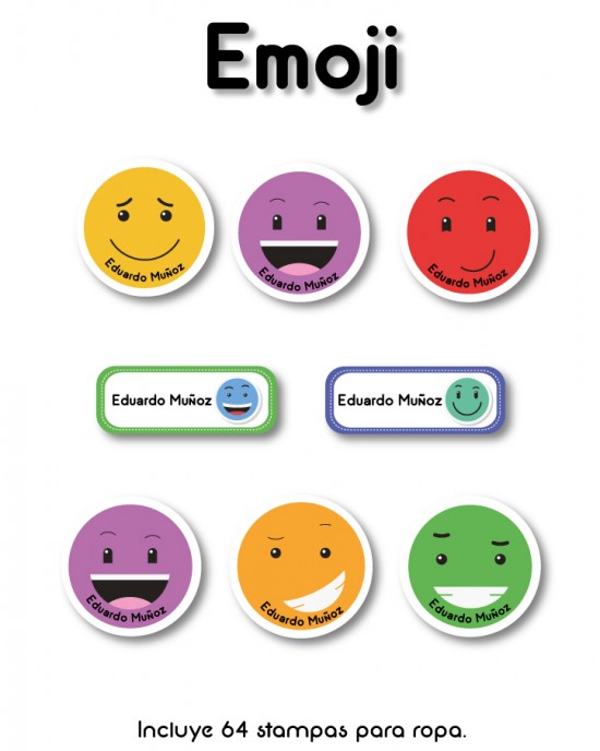 Ropa Emoji-Etiquetas Para Ropa