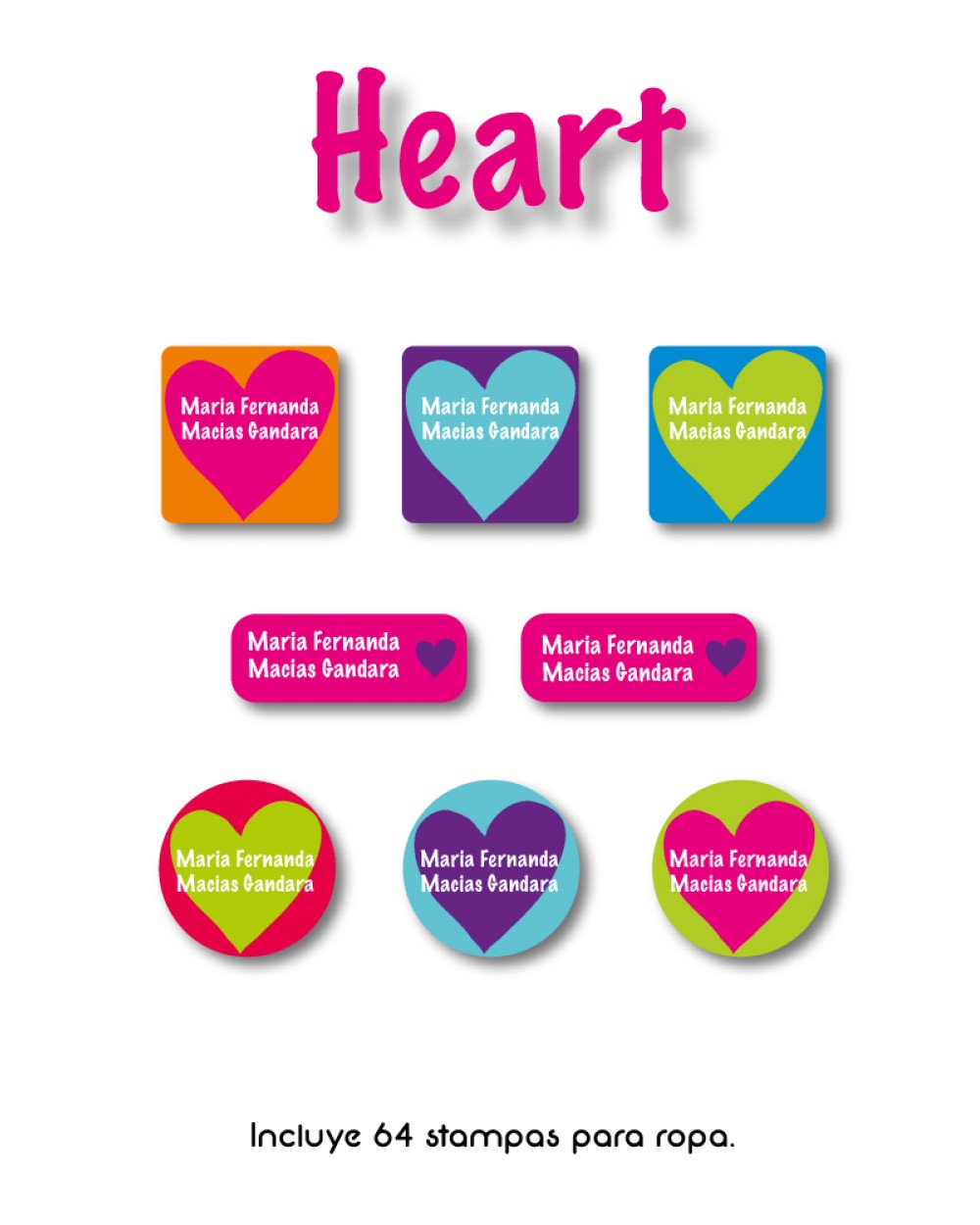 Ropa Heart-Etiquetas Para Ropa Ropa Heart-Etiquetas Para Ropa