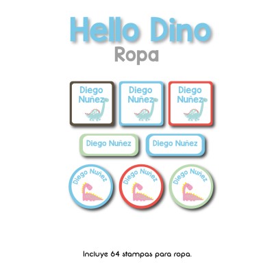 Ropa PLANCHABLES Hello Dino Ropa PLANCHABLES Hello Dino