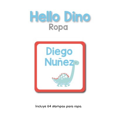 Ropa PLANCHABLES Hello Dino 