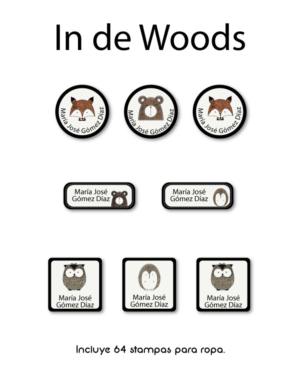 Ropa In the Woods-Etiquetas Para Ropa Ropa In the Woods-Etiquetas Para Ropa