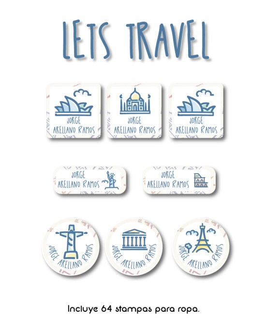 Ropa Lets Travel-Etiquetas Para Ropa