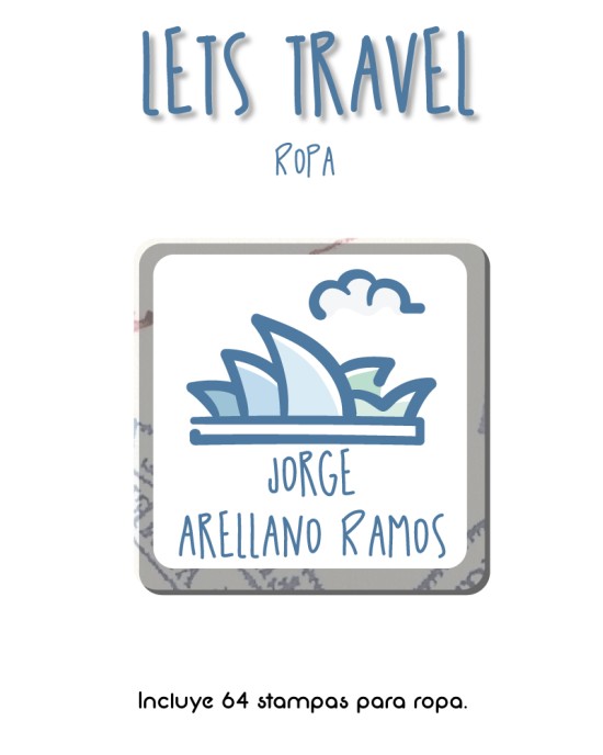 Ropa Lets Travel-Etiquetas Para Ropa
