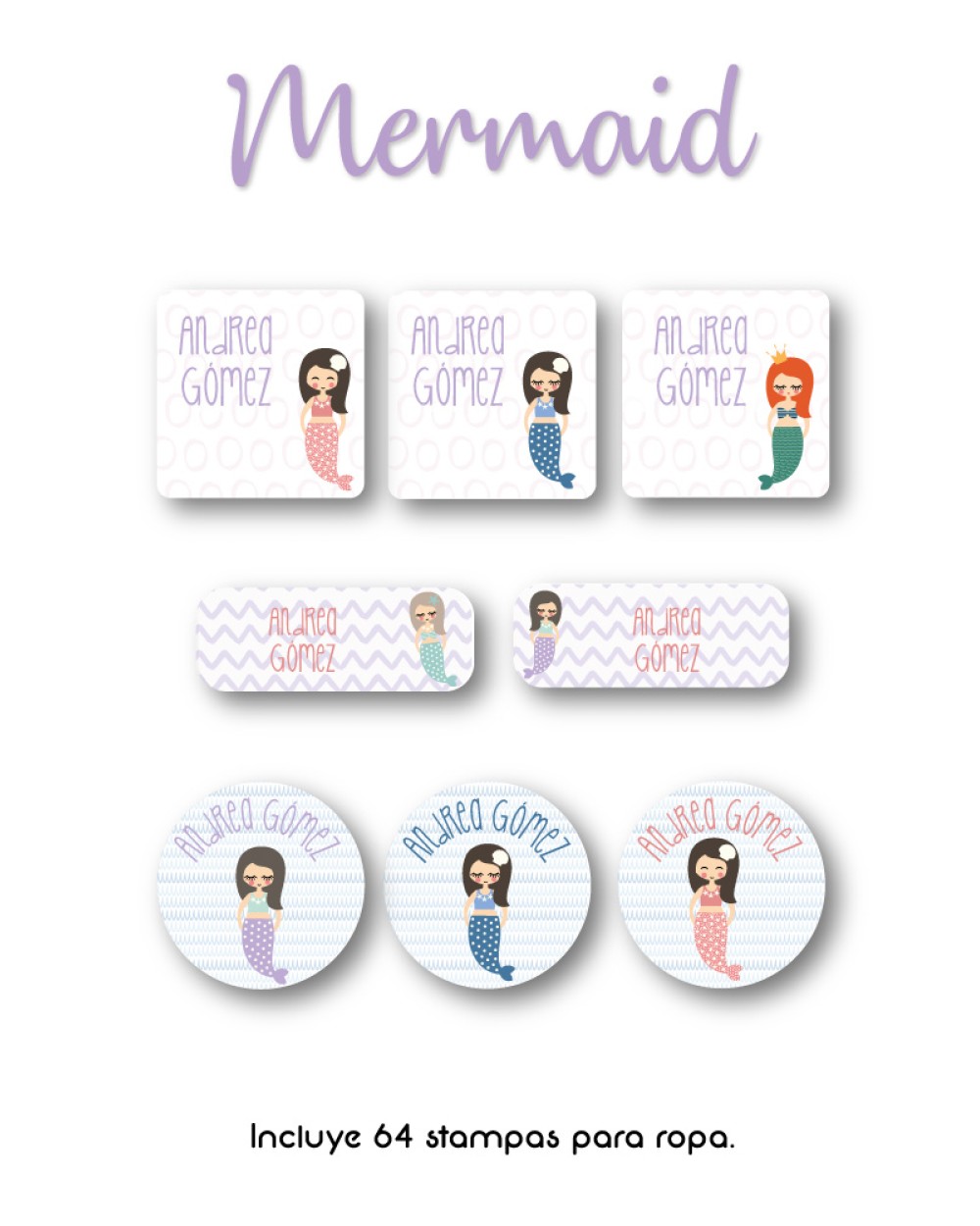 Ropa Mermaid-Etiquetas Para Ropa Ropa Mermaid-Etiquetas Para Ropa