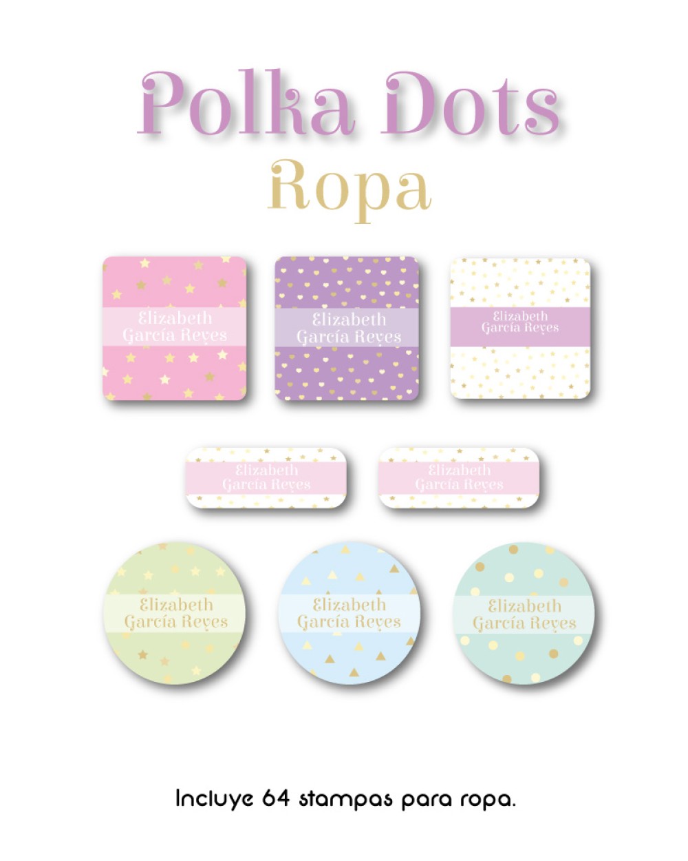 Ropa Polka Dots-Etiquetas Para Ropa Ropa Polka Dots-Etiquetas Para Ropa