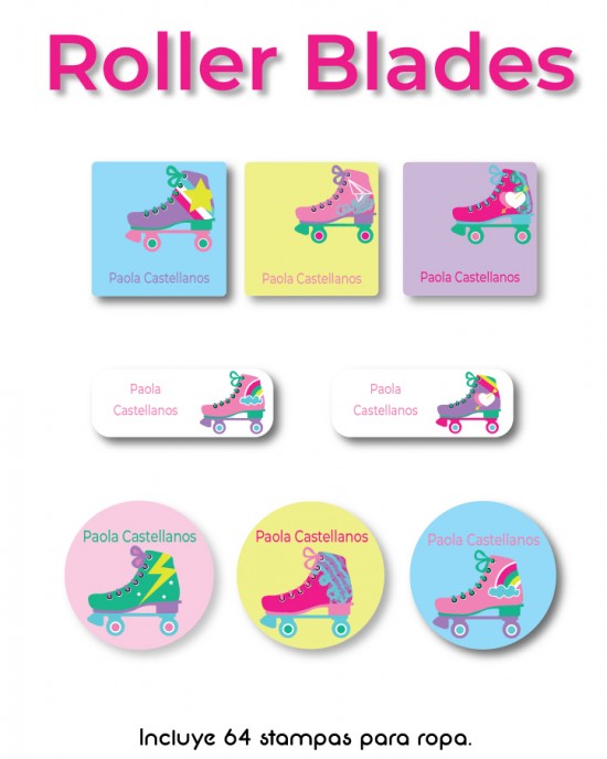 Ropa Roller Blades-Etiquetas Para Ropa