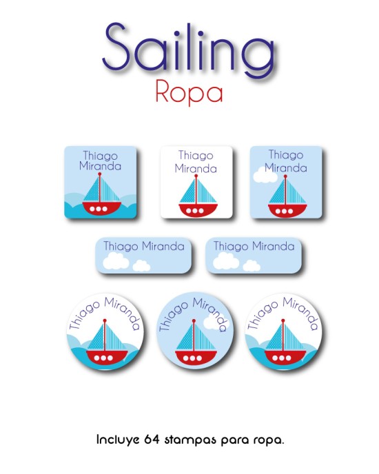 Ropa Sailing-Etiquetas Para Ropa