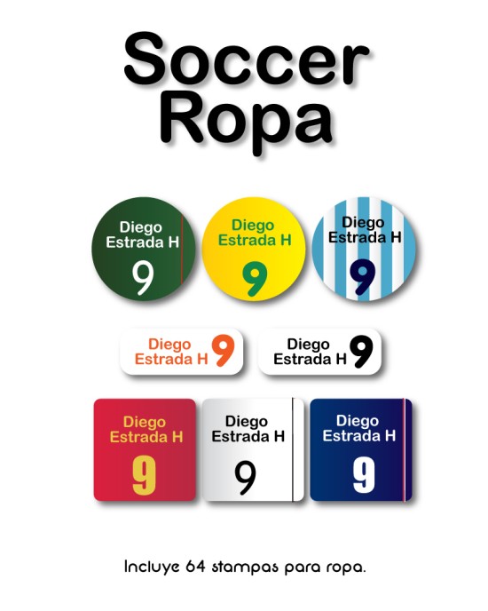 Ropa Soccer-Etiquetas Para Ropa