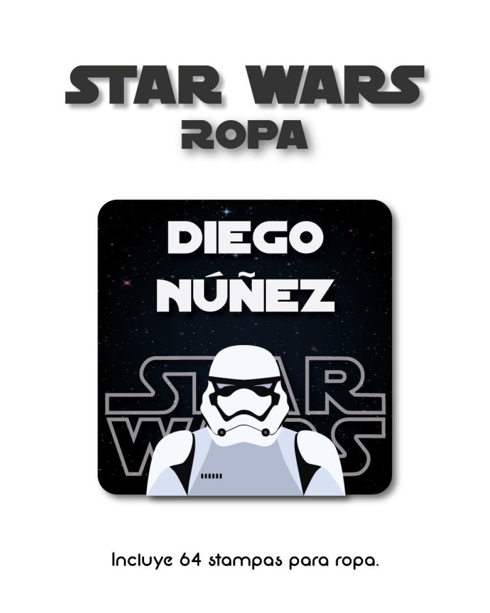 Ropa Star Wars-Etiquetas Para Ropa