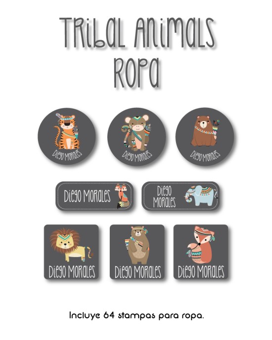 Pack Back to School Tribal Animals-Pack Back To School