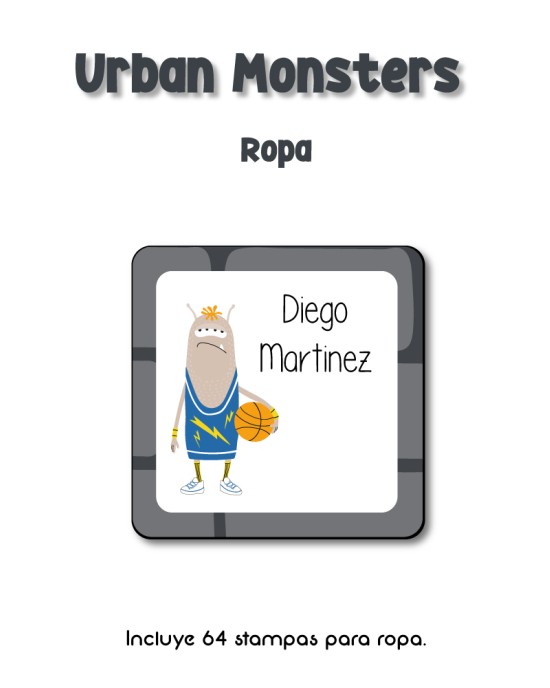 Ropa Urban Monsters-Etiquetas Para Ropa