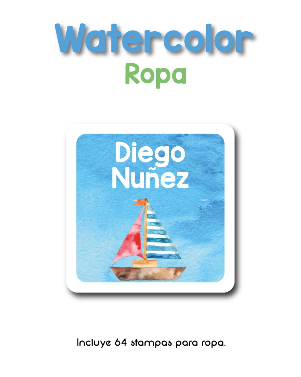 Ropa Watercolor-Etiquetas Para Ropa Ropa Watercolor-Etiquetas Para Ropa