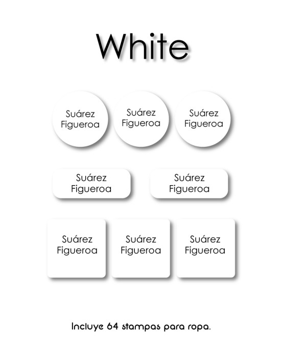 Ropa White-Etiquetas Para Ropa