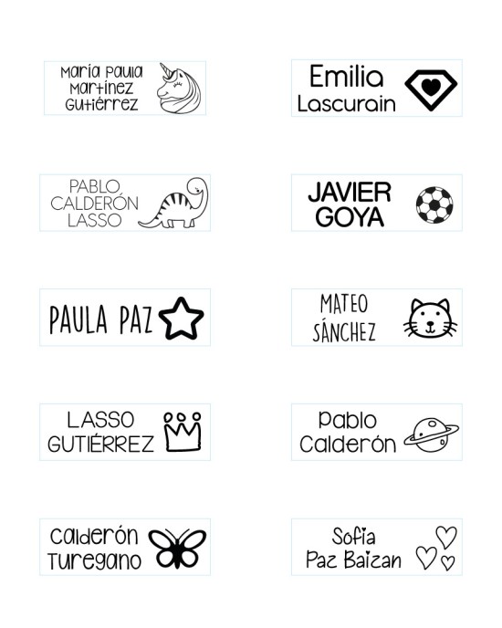 Sello Textil para ropa