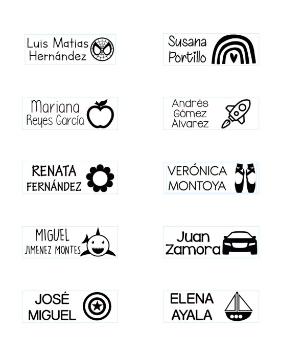 Sello Textil para ropa