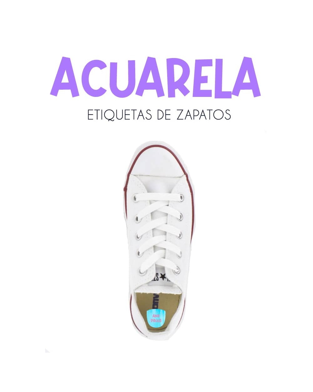 Pack Escuela y Zapatos Acuarela | Pack Adheribles y Zapatos