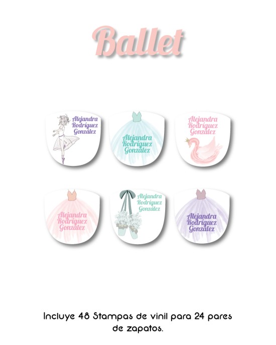 Pack Escuela y Zapatos Ballet | Pack Adheribles y Zapatos